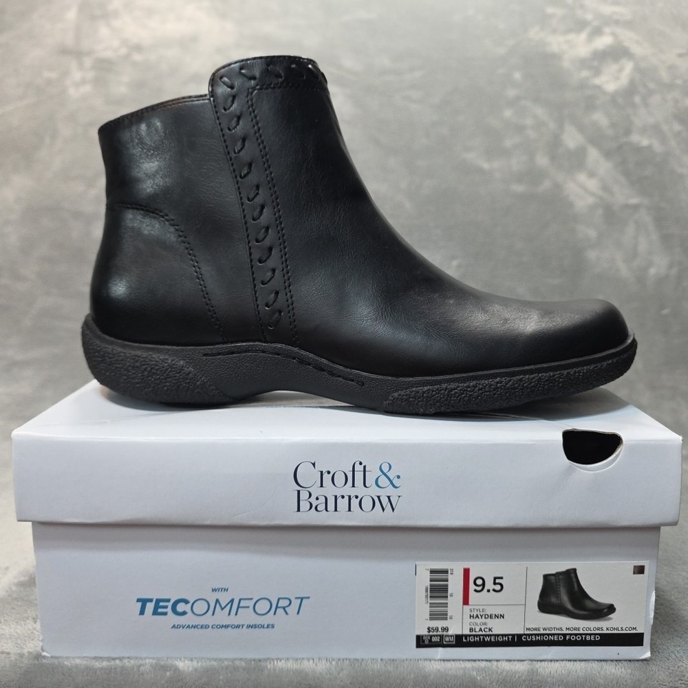 Croft & Barrow Hayden Slip-on Booties Black Women's US Size 9.5 MSRP $59.99